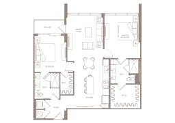 2 BEDS 2 BATHS Unit 709 