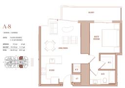 1 Bedroom Model A-8 Unit 5108 